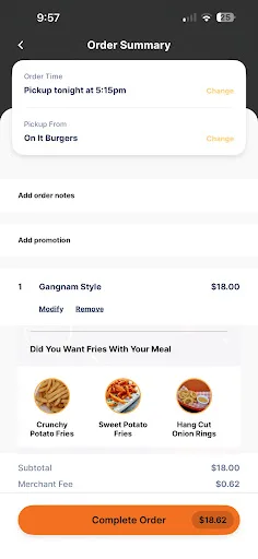 On It Burgers Android app screenshot 3