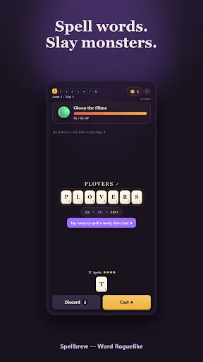 Spellbrew: Word Roguelike Android app screenshot 1