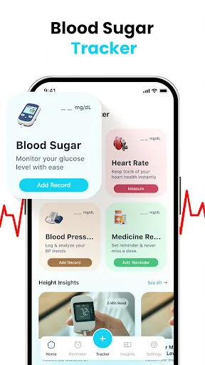 Blood Sugar Care - BP Monitor Android app screenshot 1