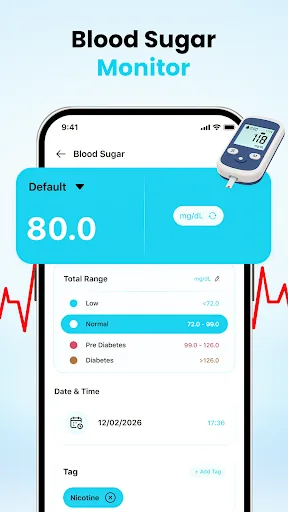 Blood Sugar Care - BP Monitor Android app screenshot 2