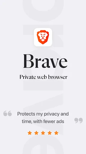 Brave Private Web Browser, VPN Android app screenshot 1