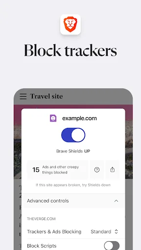 Brave Private Web Browser, VPN Android app screenshot 4
