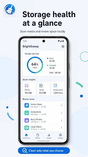 BrightSweep Cleaner Android app screenshot 1