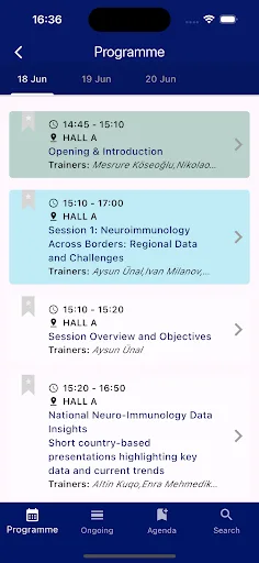 ISMIND 2026 Android app screenshot 3