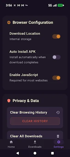 Browsy Android app screenshot 4