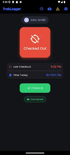 TrakLogger Android app screenshot 2