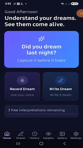 DreamLens–AI Dream Interpreter Android app screenshot 3