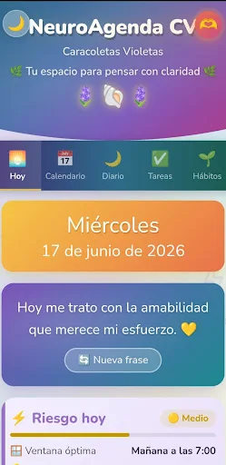 NeuroAgendaCV Android app screenshot 1