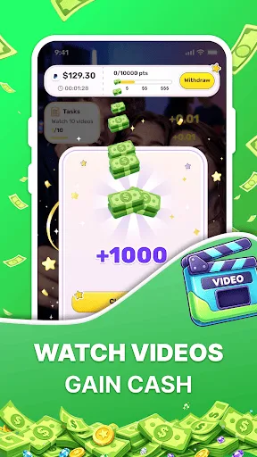 Cash Video: Earn Real Money Android app screenshot 1
