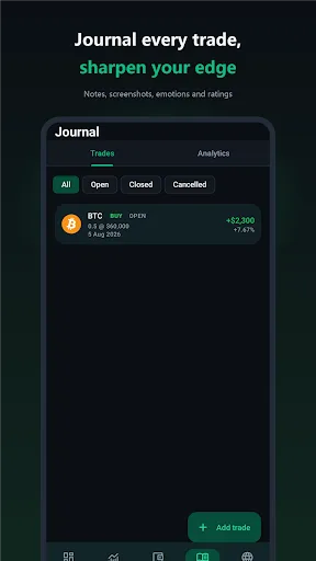 Crypto Journal & Tracker Android app screenshot 1