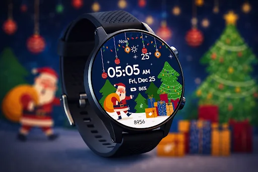 Christmas Watch Face Santa Android app screenshot 3
