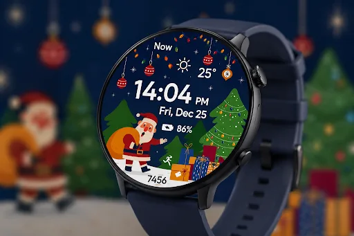 Christmas Watch Face Santa Android app screenshot 4