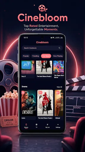 Cinebloom: TV Shows & Movies Android app screenshot 1