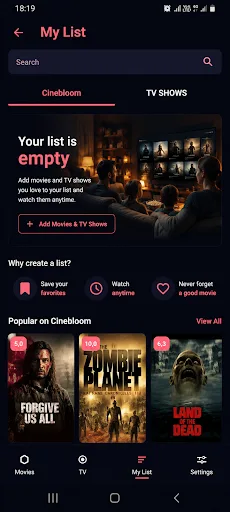 Cinebloom: TV Shows & Movies Android app screenshot 4