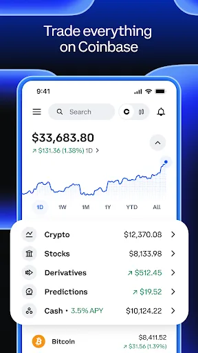 Coinbase: Buy Crypto & Stocks Android app screenshot 1