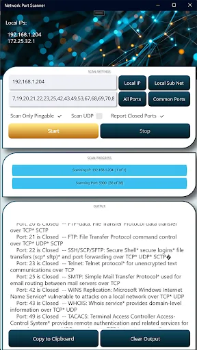 Network IP Port Scanner Probe Android app screenshot 1