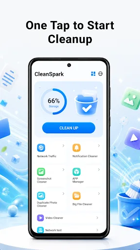 CleanSpark — Junk Cleaner Android app screenshot 1