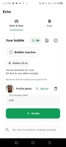Echo Chat Android app screenshot 1