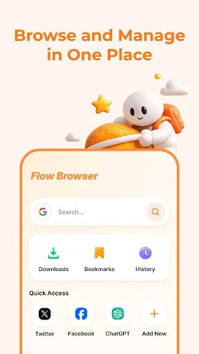 Flow Browser Android app screenshot 1