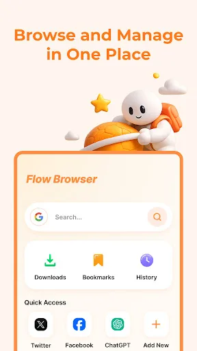 Flow Browser Android app screenshot 5