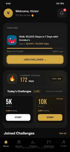 Doer: Walk and Earn Android app screenshot 1