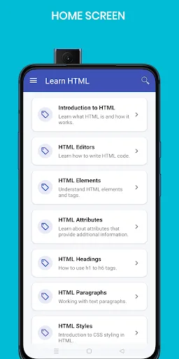 Learn HTML–HTML Tags & Example Android app screenshot 1