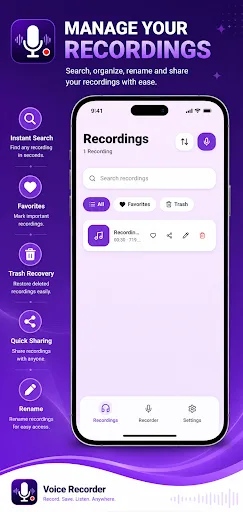 Voice Recorder Android app screenshot 1