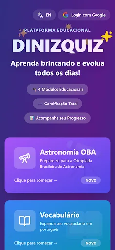 DINIZQUIZ - Astronomy OBA Android app screenshot 1