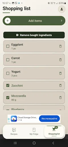 Dishpickr: Fridge Recipes Android app screenshot 1