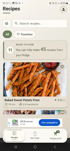 Dishpickr: Fridge Recipes Android app screenshot 6