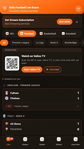 Dofu Stream: Live Score & NFL Android app screenshot 3