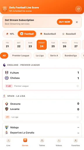 Dofu Stream: Live Score & NFL Android app screenshot 4