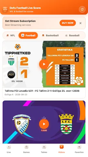 Dofu Stream: Live Score & NFL Android app screenshot 5