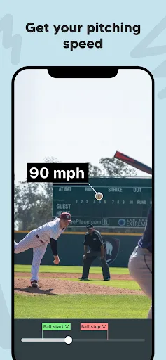Baseball Pitch Speed Radar Gun Android app screenshot 1