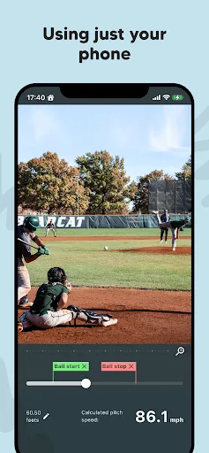 Baseball Pitch Speed Radar Gun Android app screenshot 2
