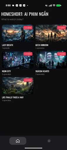 HomeShort: AI Short Films Android app screenshot 1