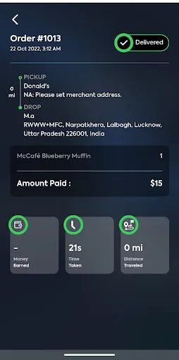 OC Eats Driver Android app screenshot 1