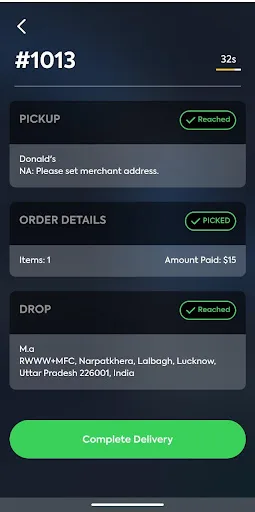 OC Eats Driver Android app screenshot 2