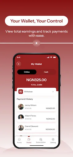 Zride Driver Android app screenshot 5