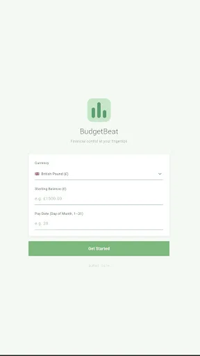 BudgetBeat Android app screenshot 1