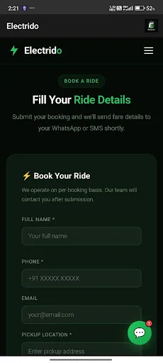 Electrido - Ride Pre-Booking Android app screenshot 3