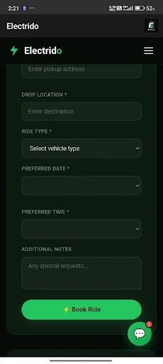 Electrido - Ride Pre-Booking Android app screenshot 4