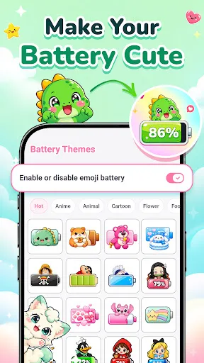 Emoji Battery: Status Bar Icon Android app screenshot 1