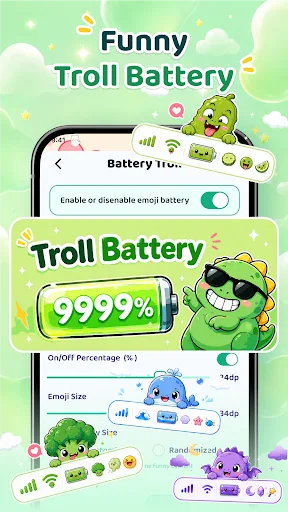 Emoji Battery Status Bar Android app screenshot 4