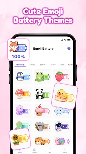 Emoji Battery Icon & Widget Android app screenshot 3