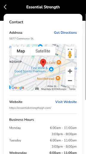 Essential Gyms Android app screenshot 1
