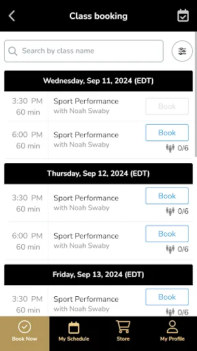 Essential Gyms Android app screenshot 2