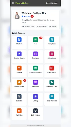 The FIrst International School Android app screenshot 1