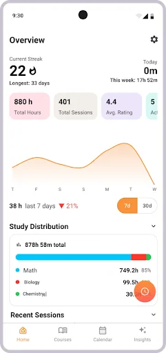 EstudyLog – Study Tracker Android app screenshot 4