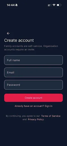 Evasflo Android app screenshot 1
